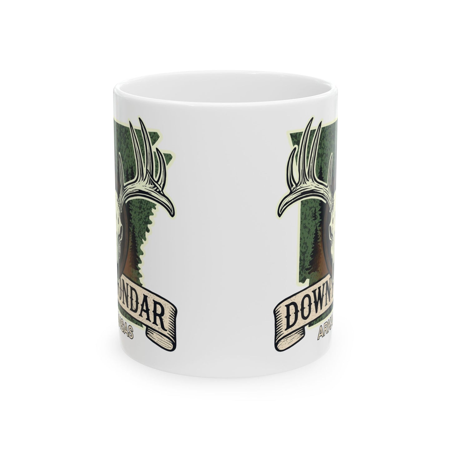 Down YondAR Arkansas | Whitetail Skull Ceramic Mug – 11oz