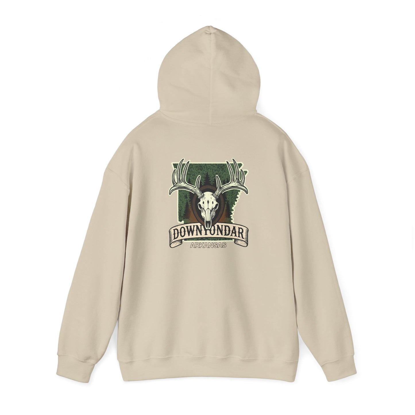 Deer Skull European Mount Arkansas Hunting Unisex Heavy Blend™ Hooded Sweatshirt