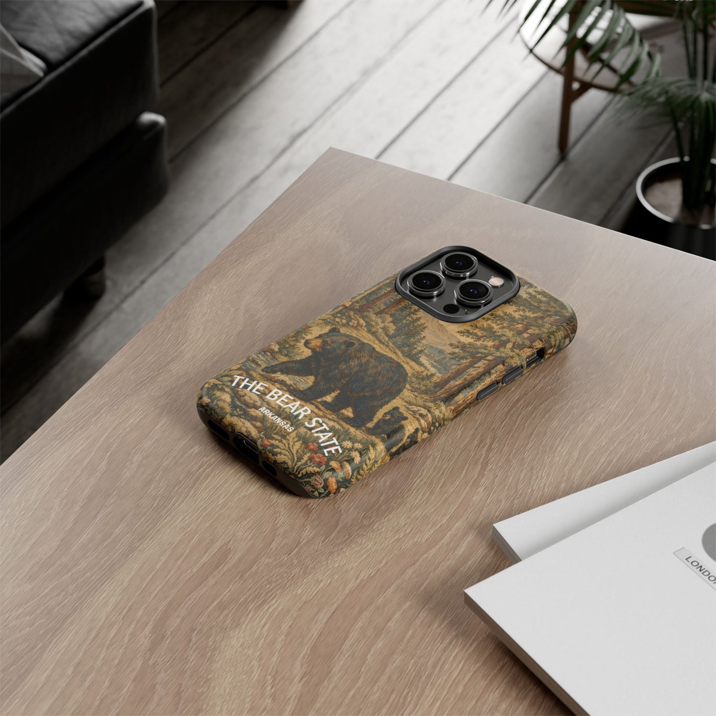 The Bear State Arkansas Vintage Forest Tough Phone Case for iPhone