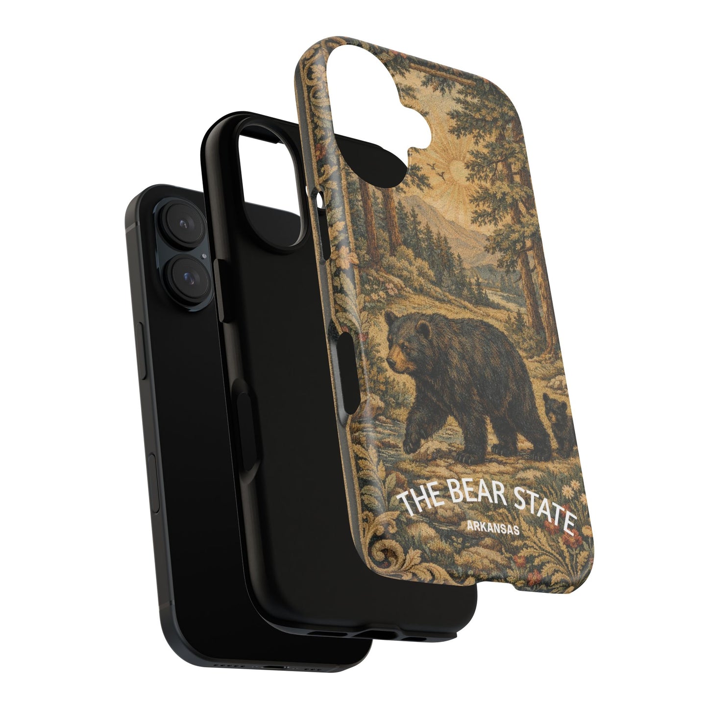The Bear State Arkansas Vintage Forest Tough Phone Case for iPhone