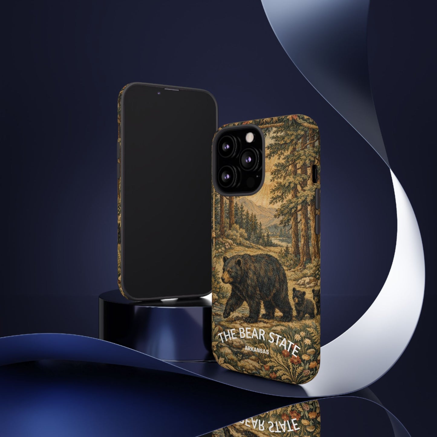 The Bear State Arkansas Vintage Forest Tough Phone Case for iPhone
