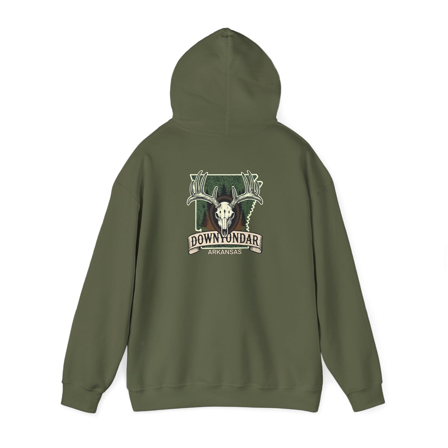 Deer Skull European Mount Arkansas Hunting Unisex Heavy Blend™ Hooded Sweatshirt