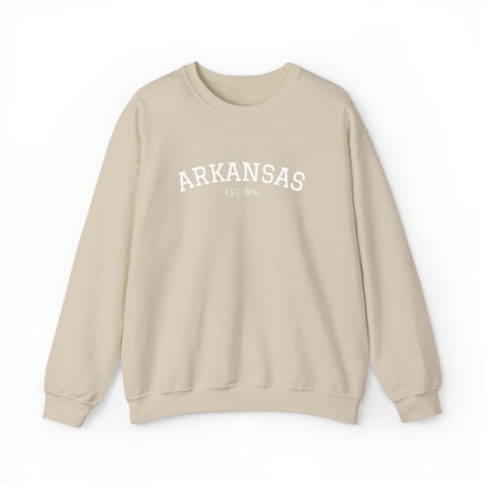 Arkansas Vintage Crewneck Sweatshirt — Classic State Pride Pullover