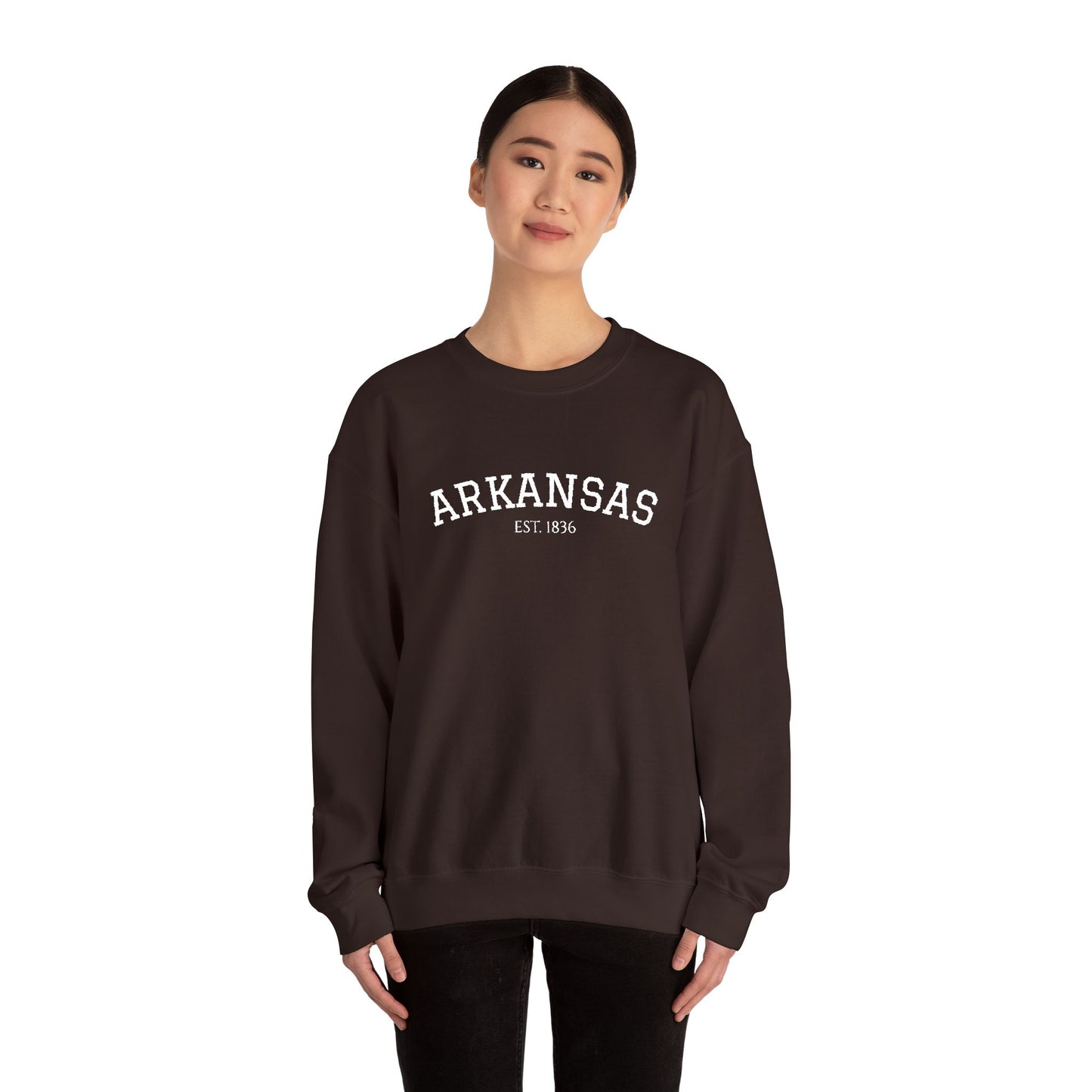 Arkansas Vintage Crewneck Sweatshirt — Classic State Pride Pullover