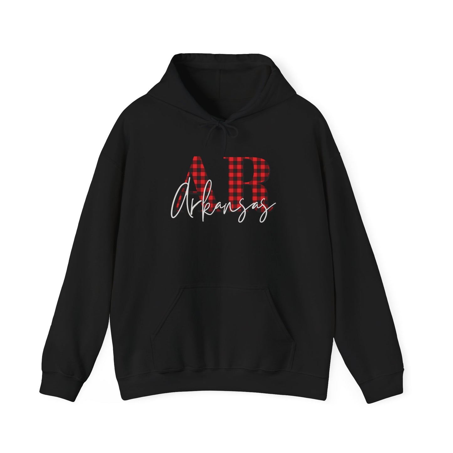 Buffalo Plaid Arkansas Christmas Unisex Heavy Blend™ Hooded Sweatshirt