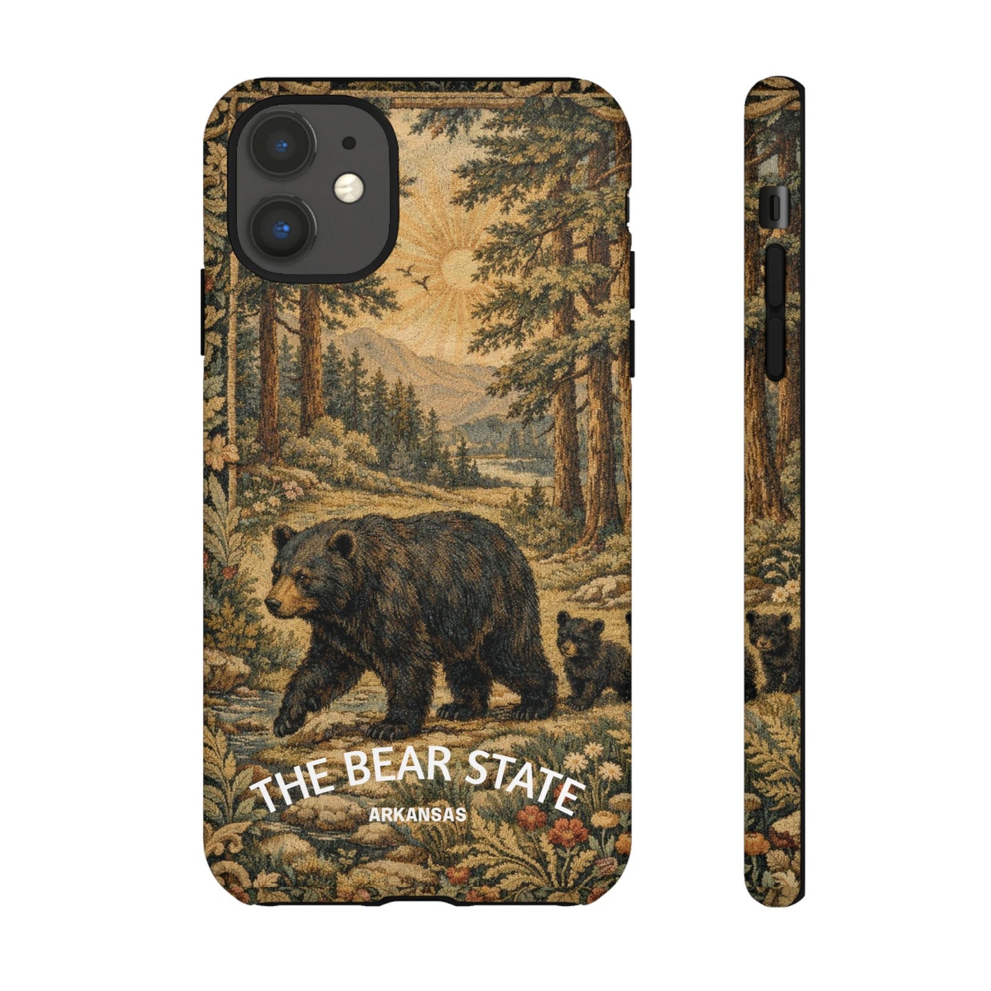 The Bear State Arkansas Vintage Forest Tough Phone Case for iPhone