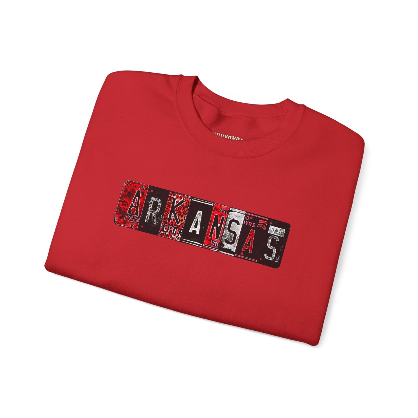 Arkansas License Plate Crewneck Sweatshirt