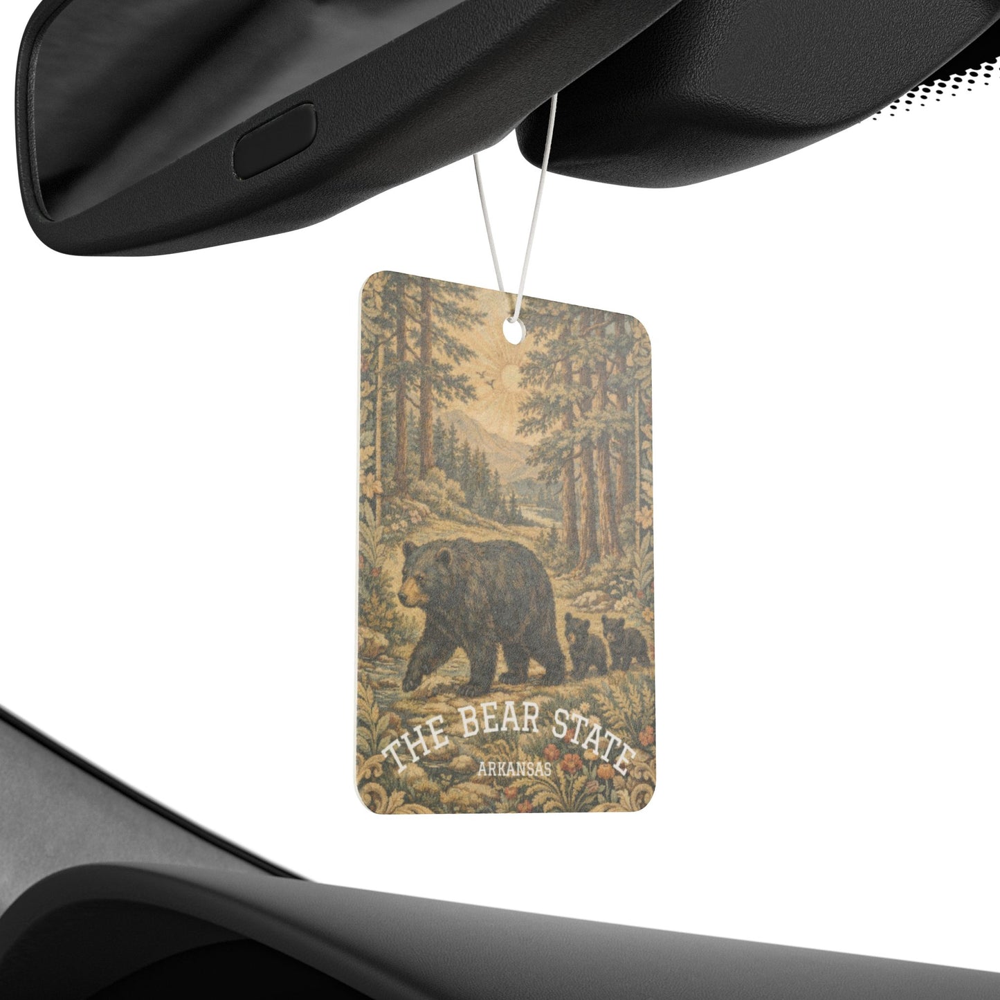 Car Air Freshener — 'The Bear State' Vintage Forest Scented Air Freshener
