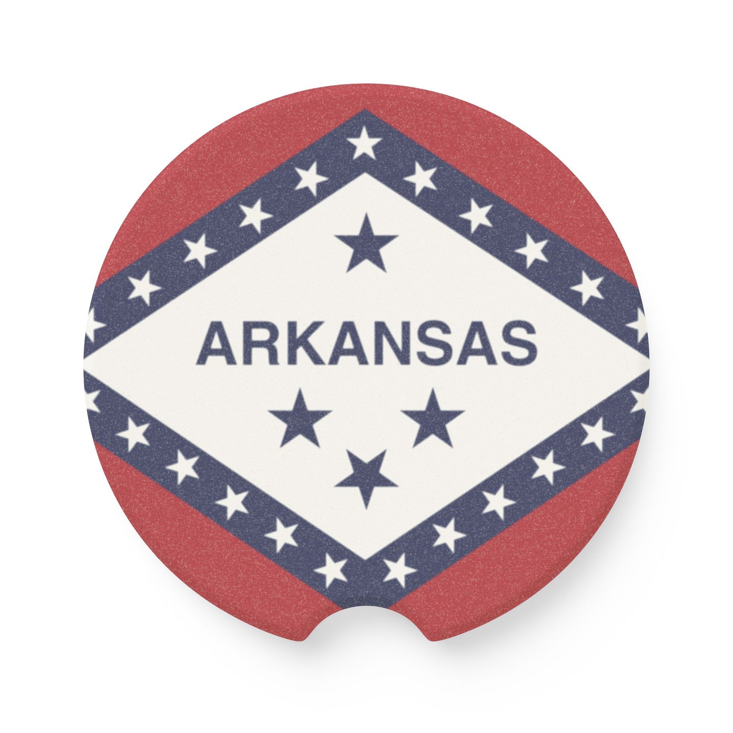 Arkansas State Flag Soapstone Car Coaster