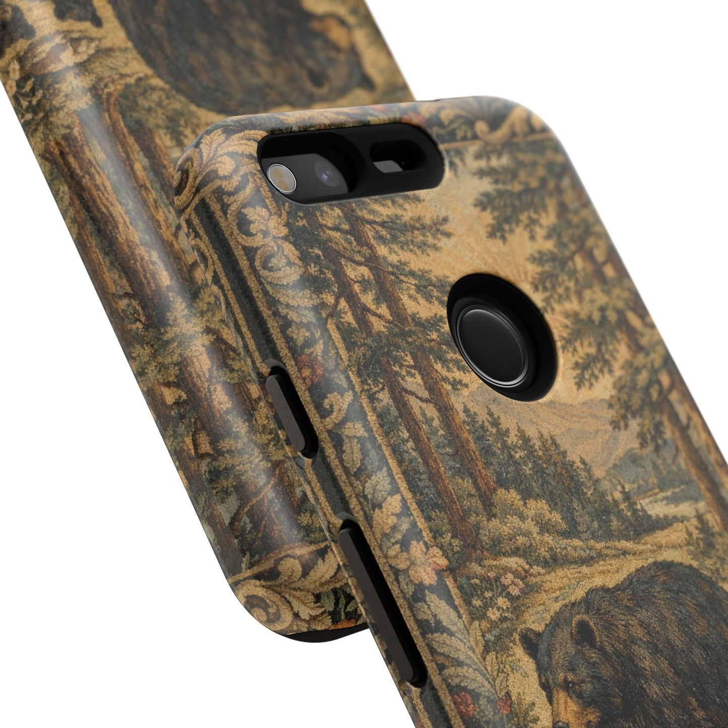 The Bear State Arkansas Vintage Forest Tough Phone Case for Google Pixel Phones