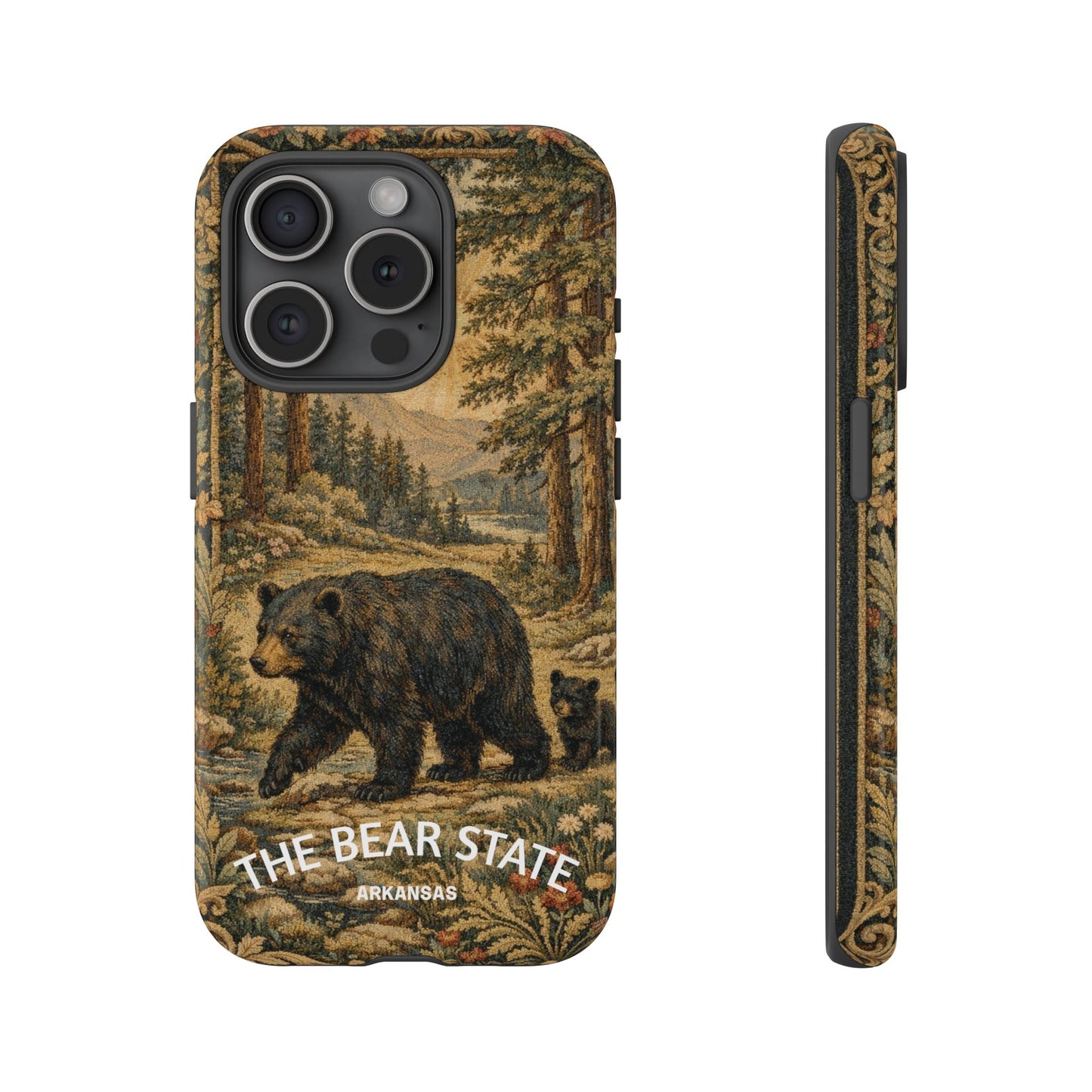 The Bear State Arkansas Vintage Forest Tough Phone Case for iPhone