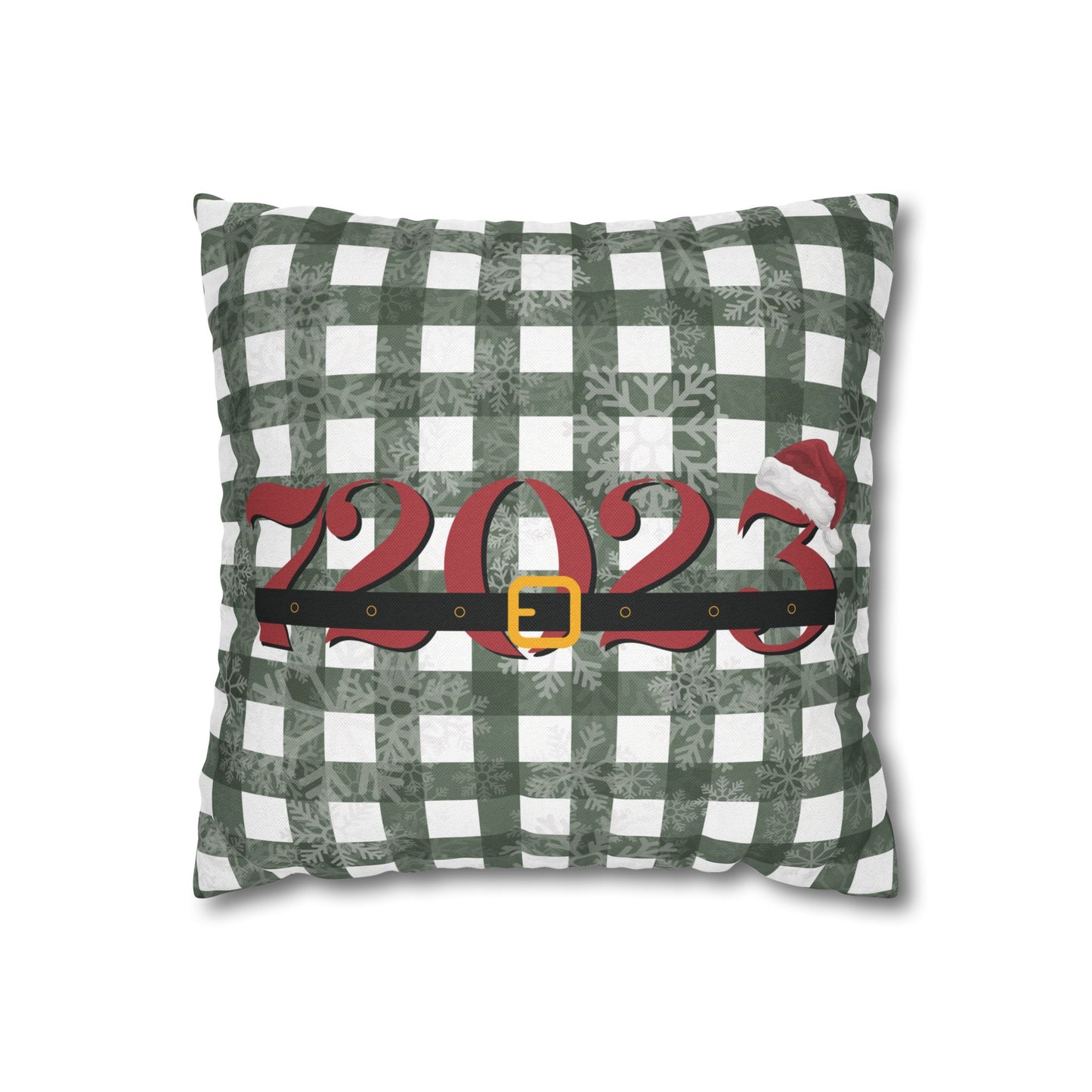 72023 Santa Belt Christmas Throw Pillow