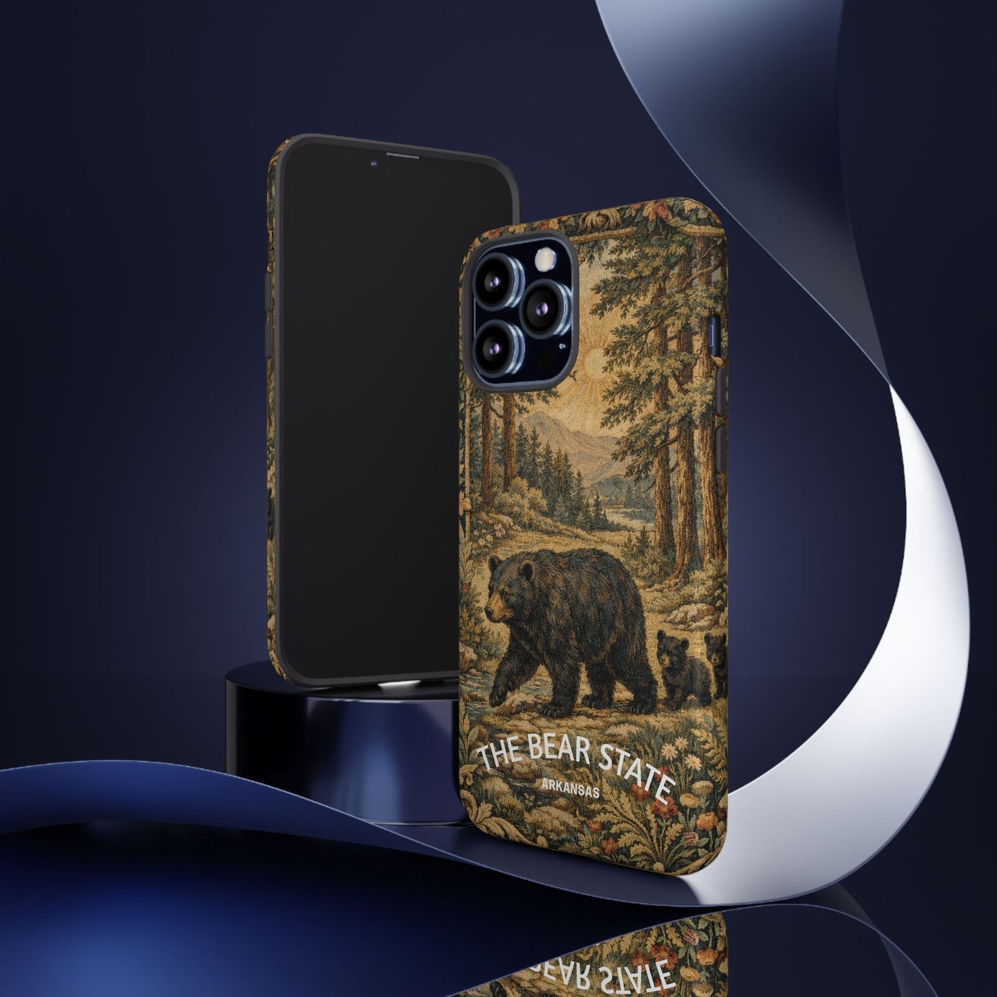 The Bear State Arkansas Vintage Forest Tough Phone Case for iPhone