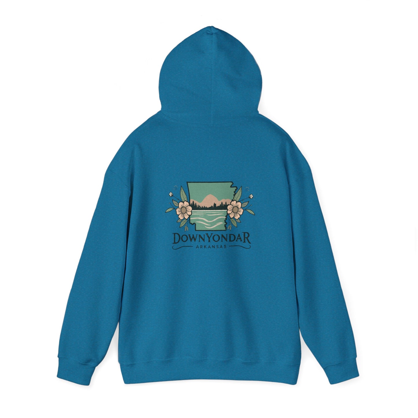 DownYondAR Arkansas Natural State Floral Unisex Heavy Blend™ Hooded Sweatshirt