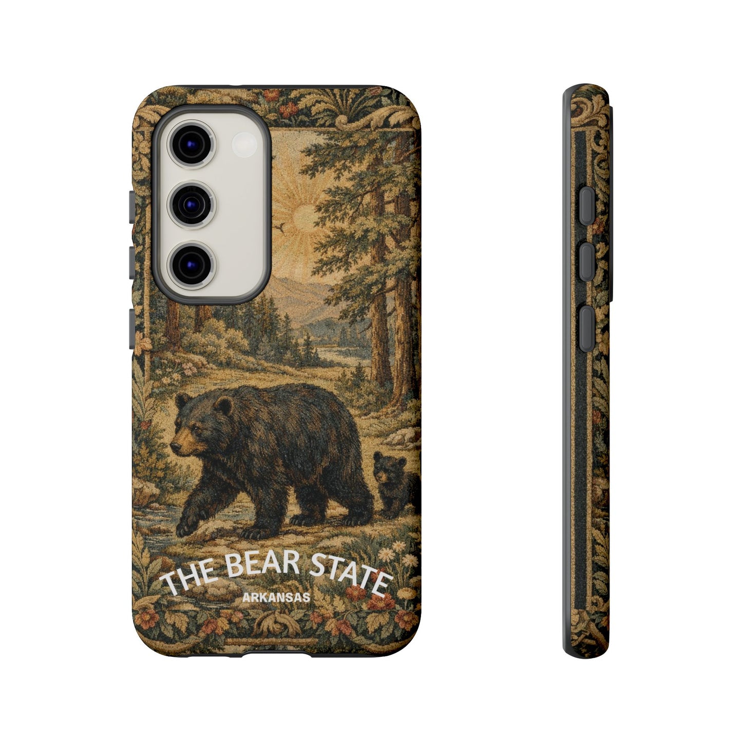 The Bear State Arkansas Vintage Forest Tough Phone Case for Samsung Galaxy Phones
