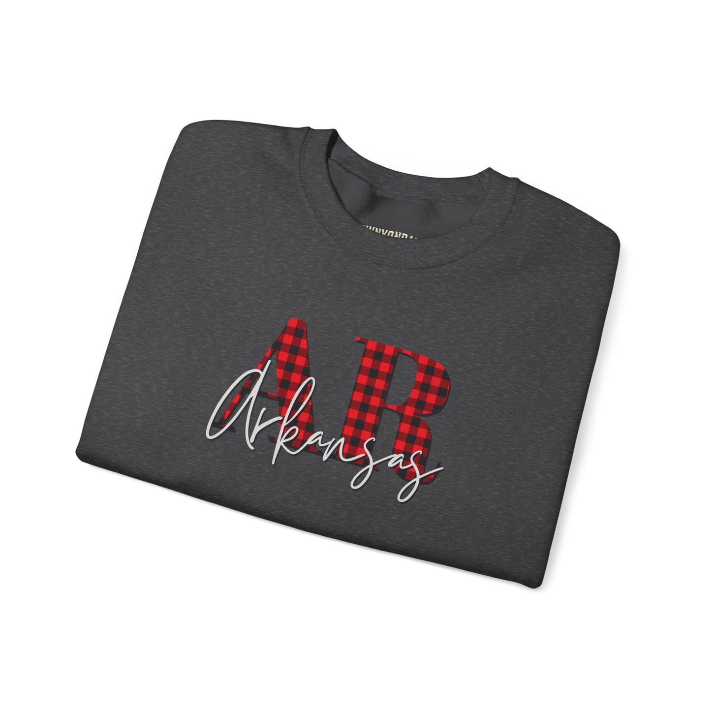 Buffalo Plaid AR Arkansas Crewneck Sweatshirt