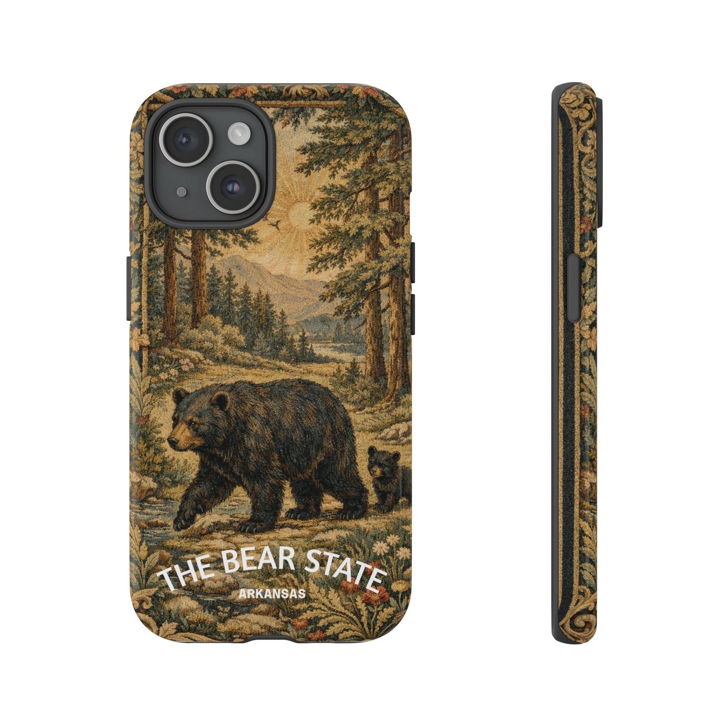 The Bear State Arkansas Vintage Forest Tough Phone Case for iPhone