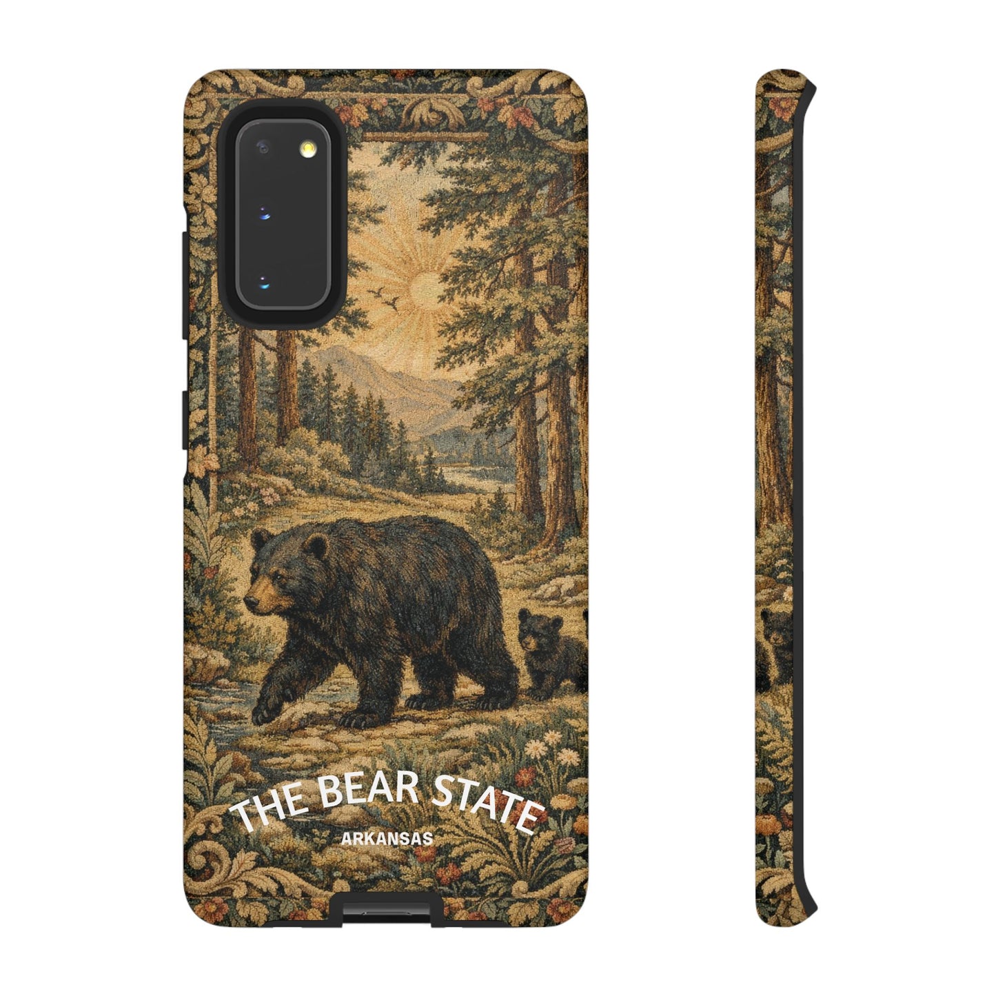 The Bear State Arkansas Vintage Forest Tough Phone Case for Samsung Galaxy Phones
