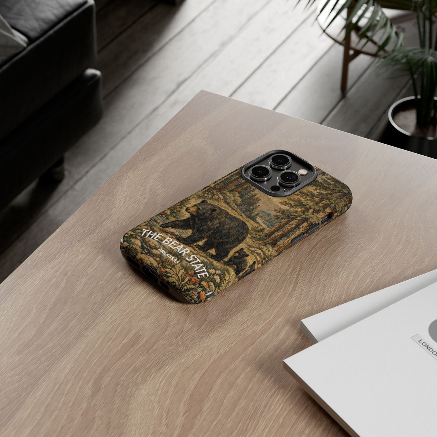 The Bear State Arkansas Vintage Forest Tough Phone Case for iPhone