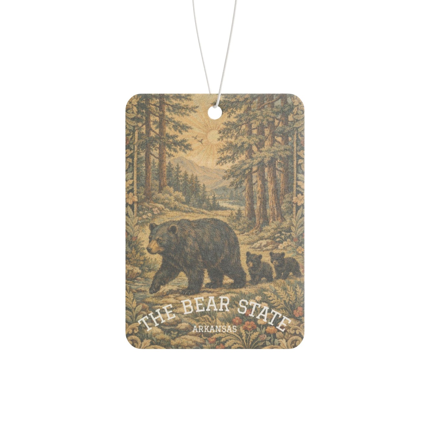 Car Air Freshener — 'The Bear State' Vintage Forest Scented Air Freshener