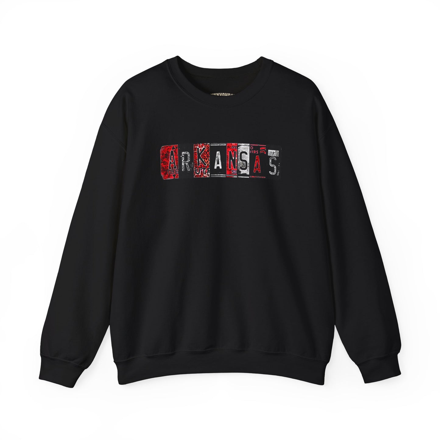 Arkansas License Plate Crewneck Sweatshirt