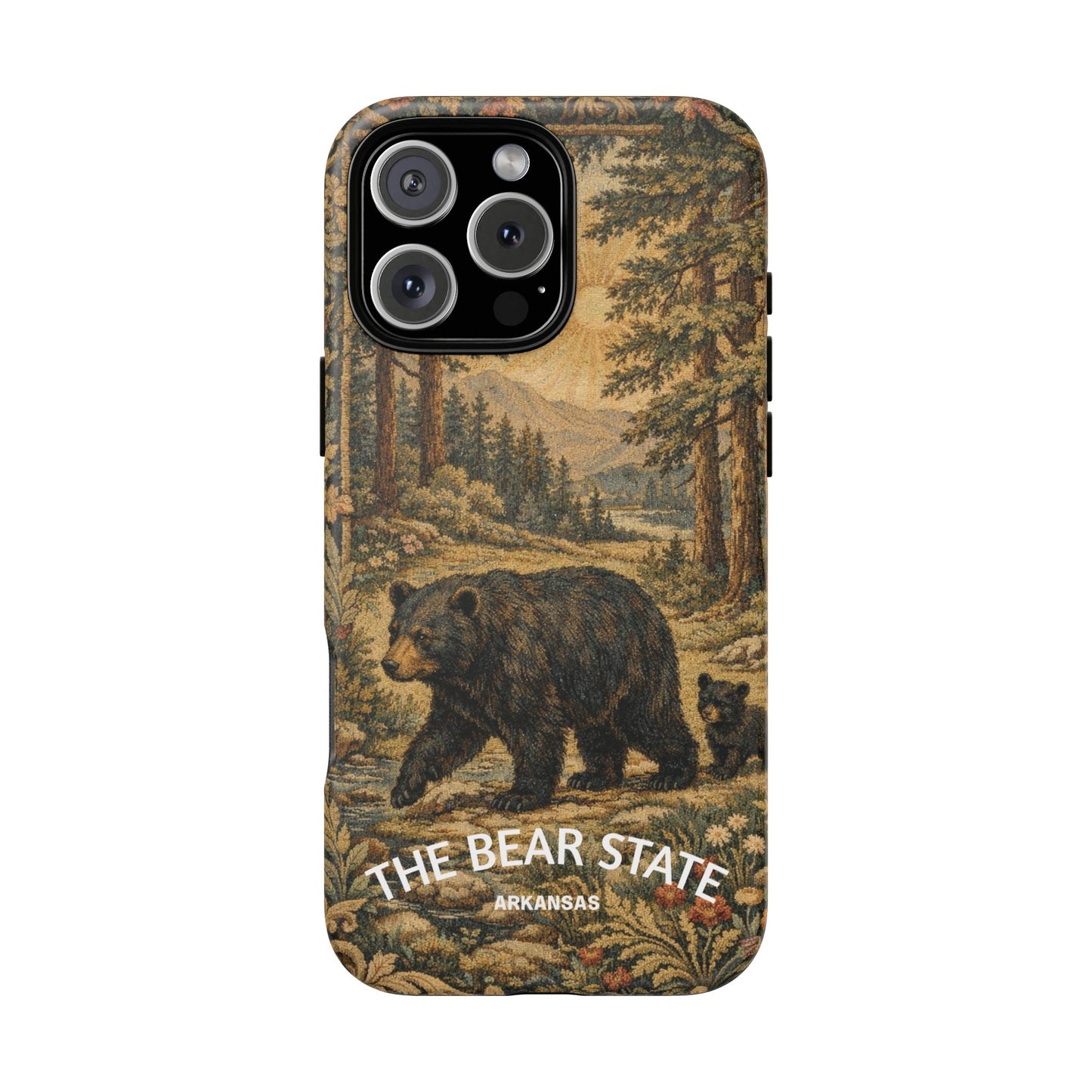 The Bear State Arkansas Vintage Forest Tough Phone Case for iPhone