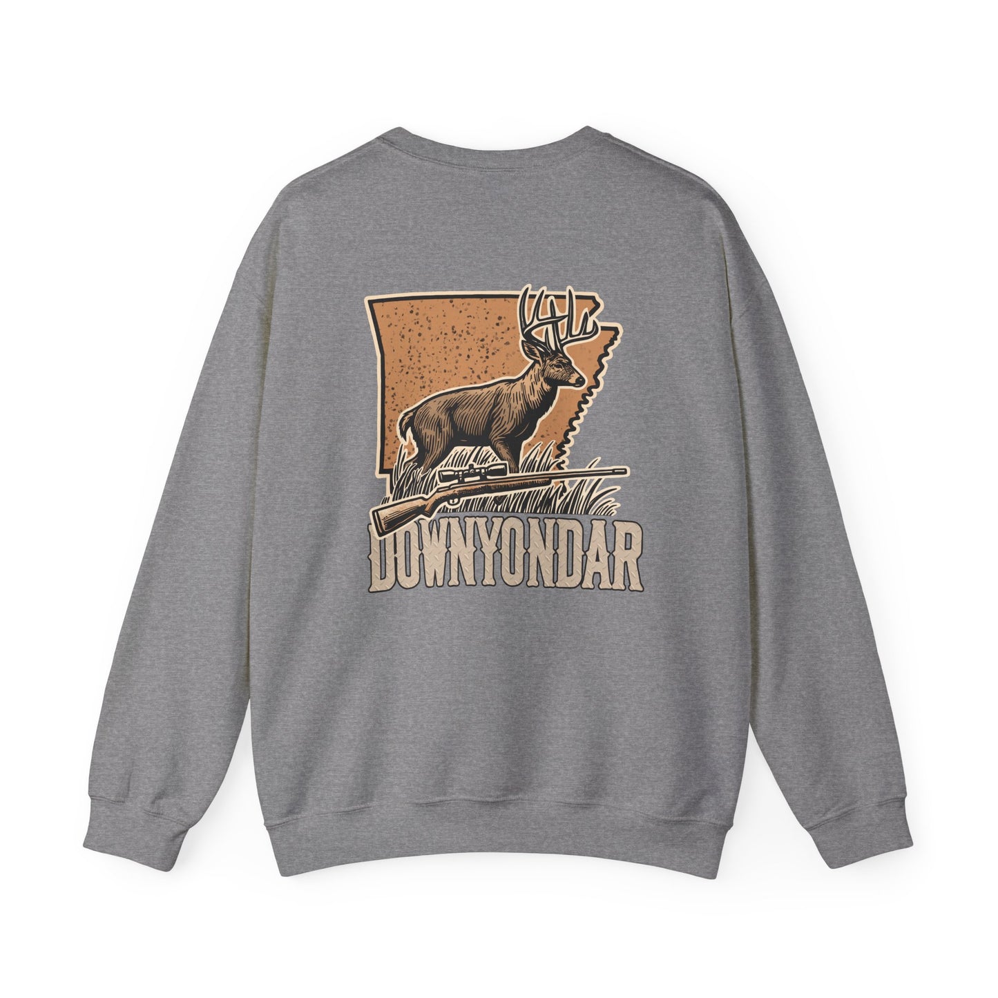 DownYondAR Arkansas Whitetail Deer Unisex Heavy Blend™ Crewneck Sweatshirt