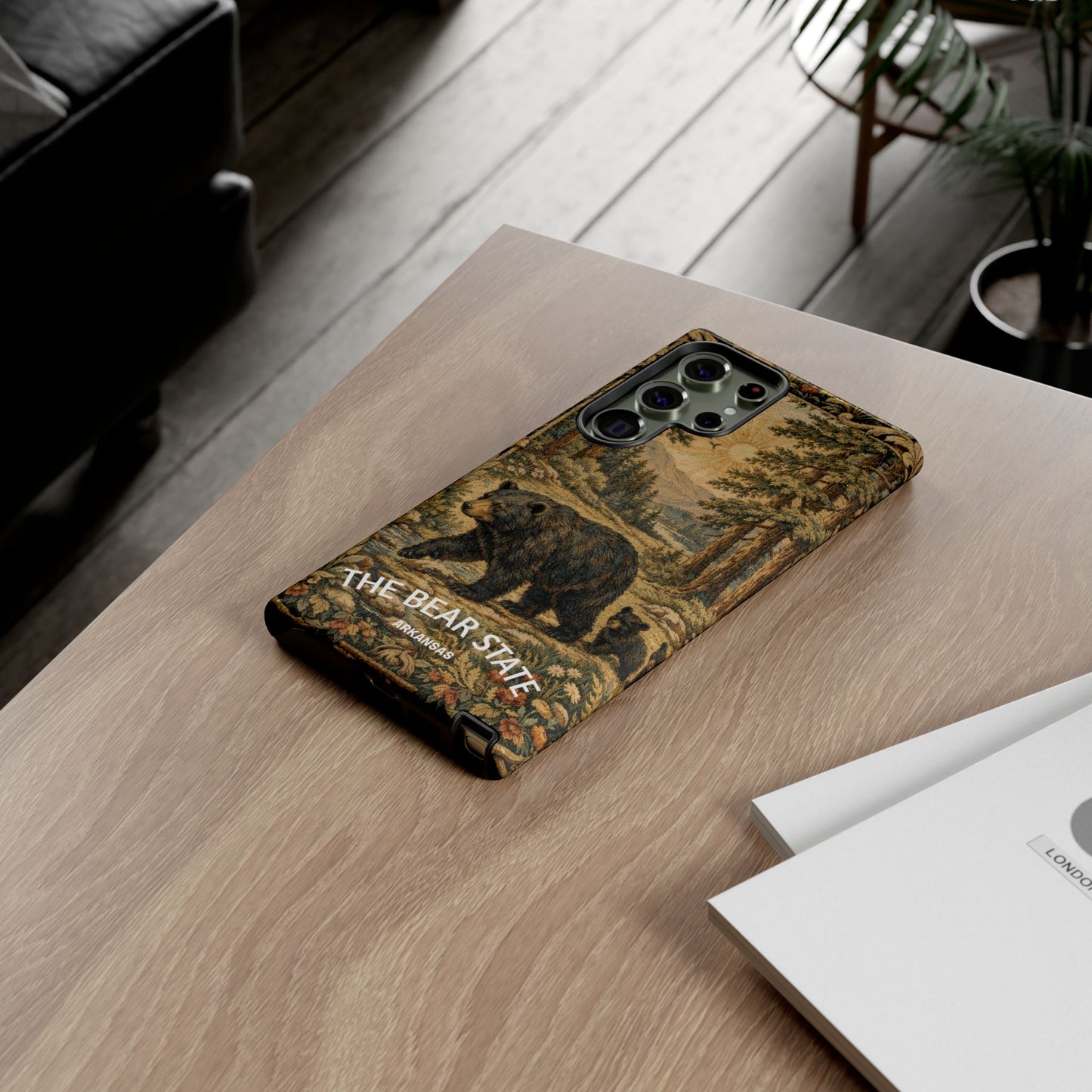 The Bear State Arkansas Vintage Forest Tough Phone Case for Samsung Galaxy Phones