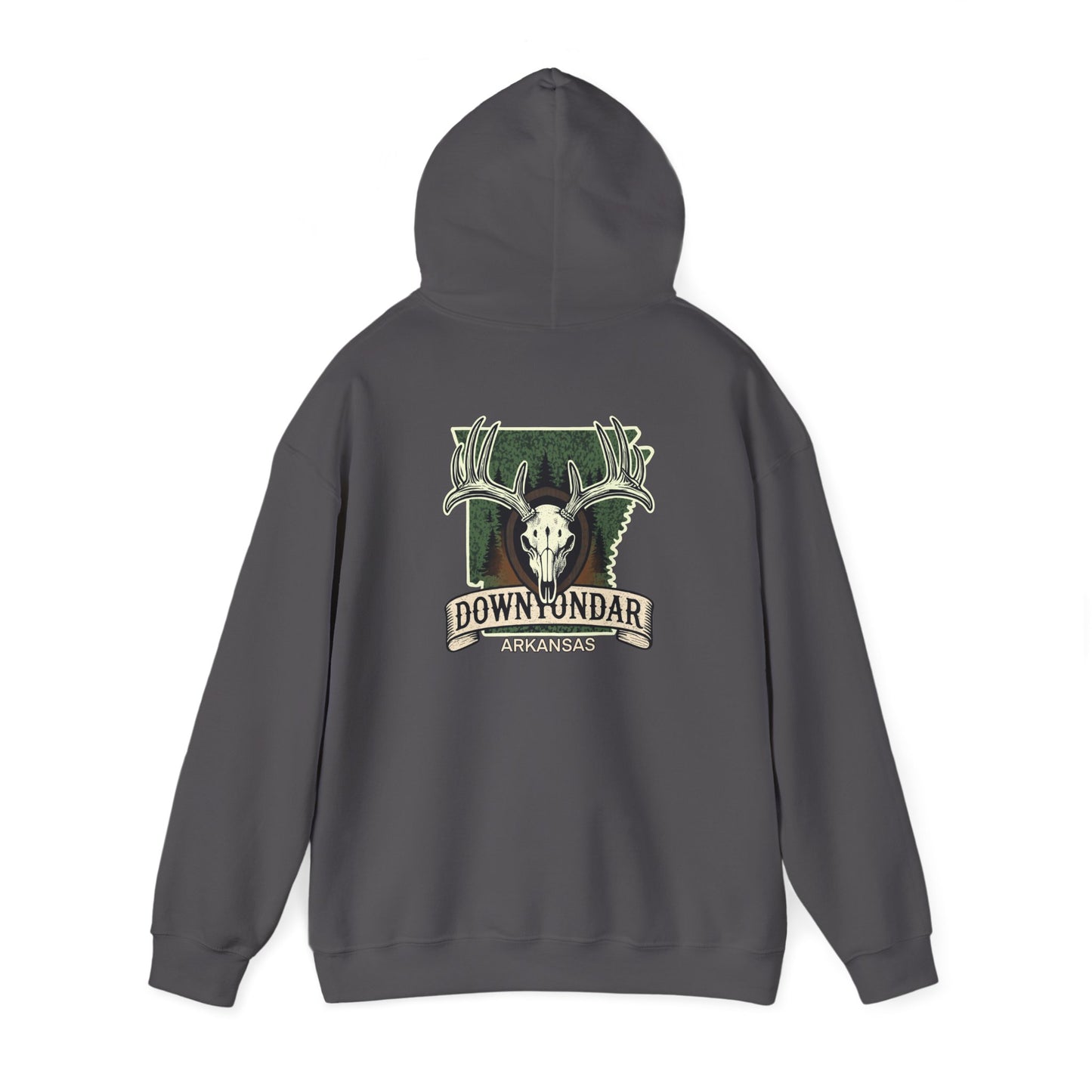 Deer Skull European Mount Arkansas Hunting Unisex Heavy Blend™ Hooded Sweatshirt