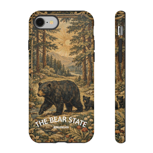 The Bear State Arkansas Vintage Forest Tough Phone Case for iPhone