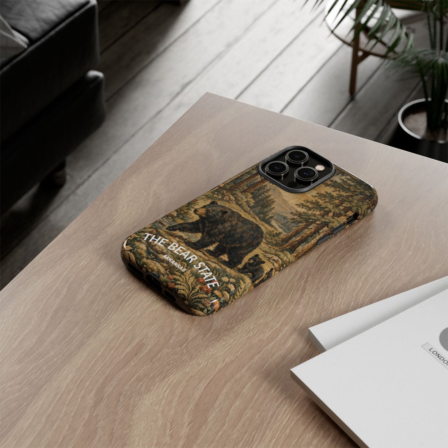 The Bear State Arkansas Vintage Forest Tough Phone Case for iPhone