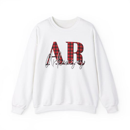 Buffalo Plaid Arkansas ChristmasUnisex Heavy Blend™ Crewneck Sweatshirt