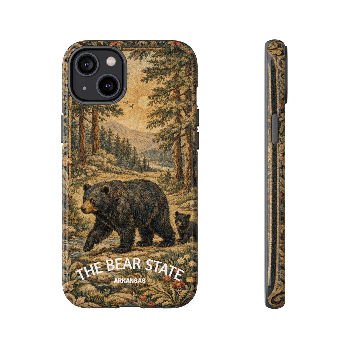 The Bear State Arkansas Vintage Forest Tough Phone Case for iPhone