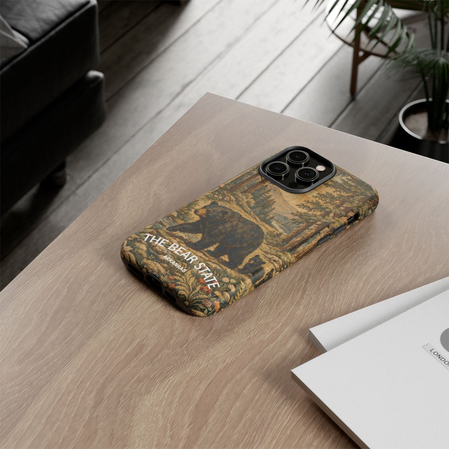 The Bear State Arkansas Vintage Forest Tough Phone Case for iPhone
