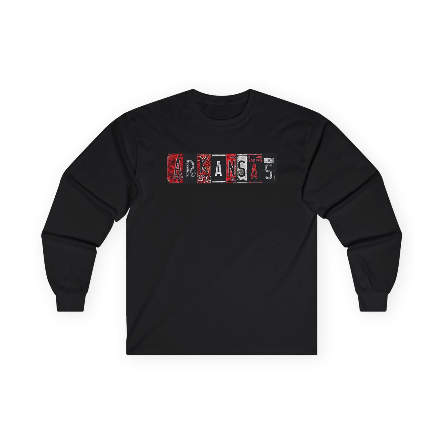 Arkansas License Plate Long Sleeve Tee