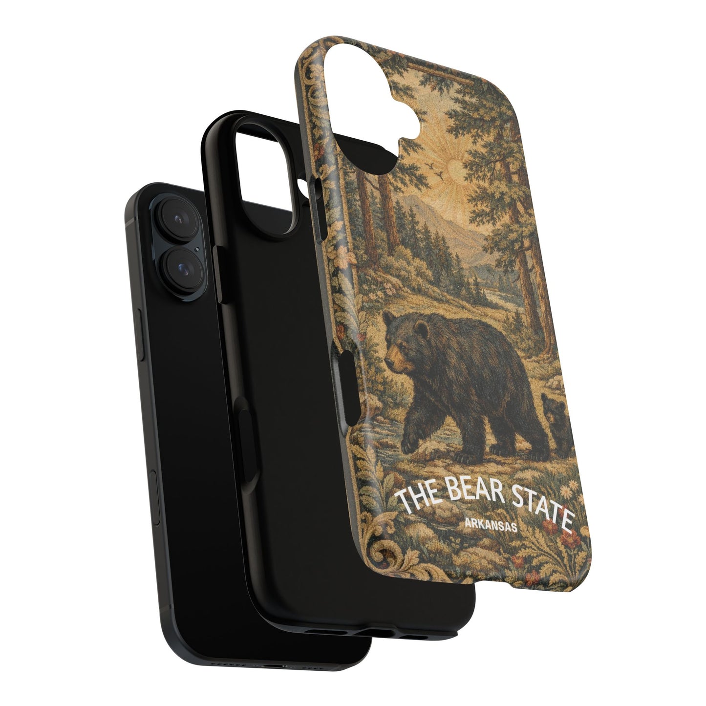The Bear State Arkansas Vintage Forest Tough Phone Case for iPhone