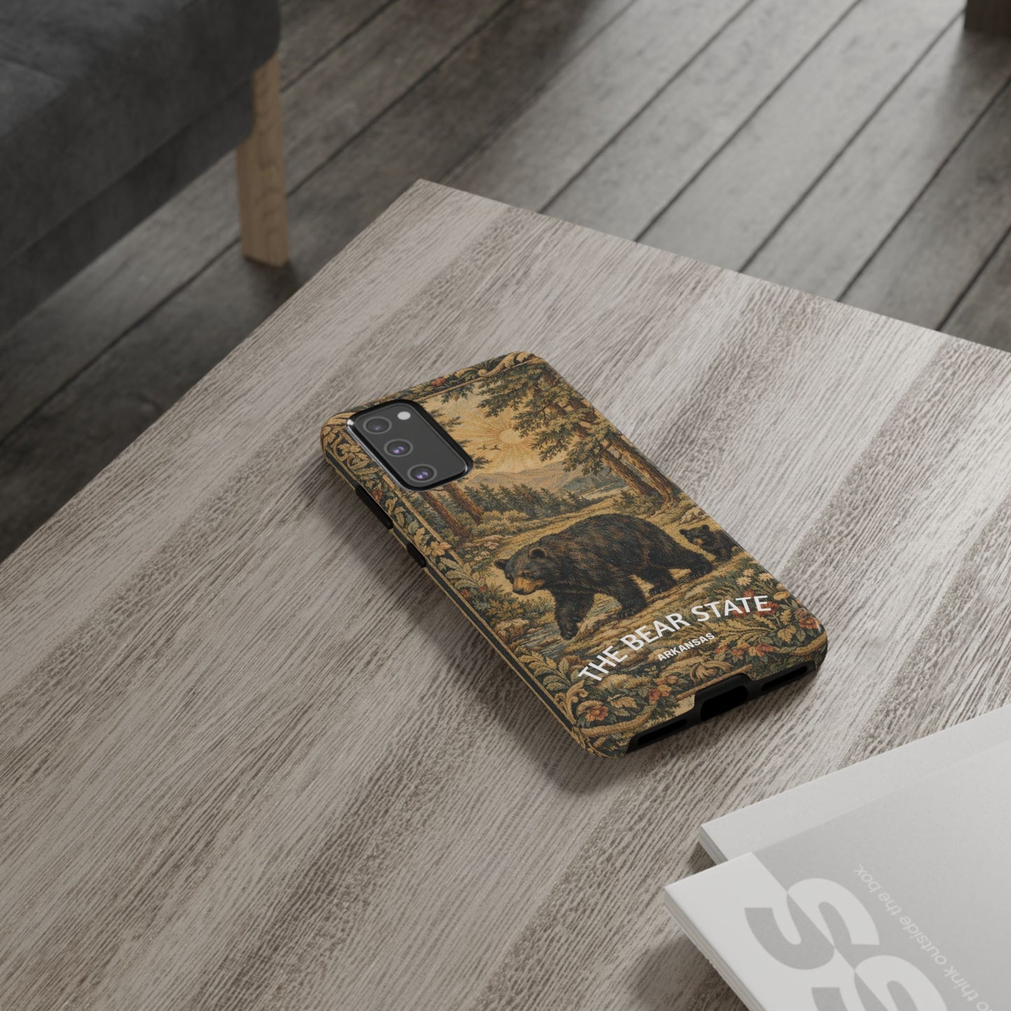 The Bear State Arkansas Vintage Forest Tough Phone Case for Samsung Galaxy Phones