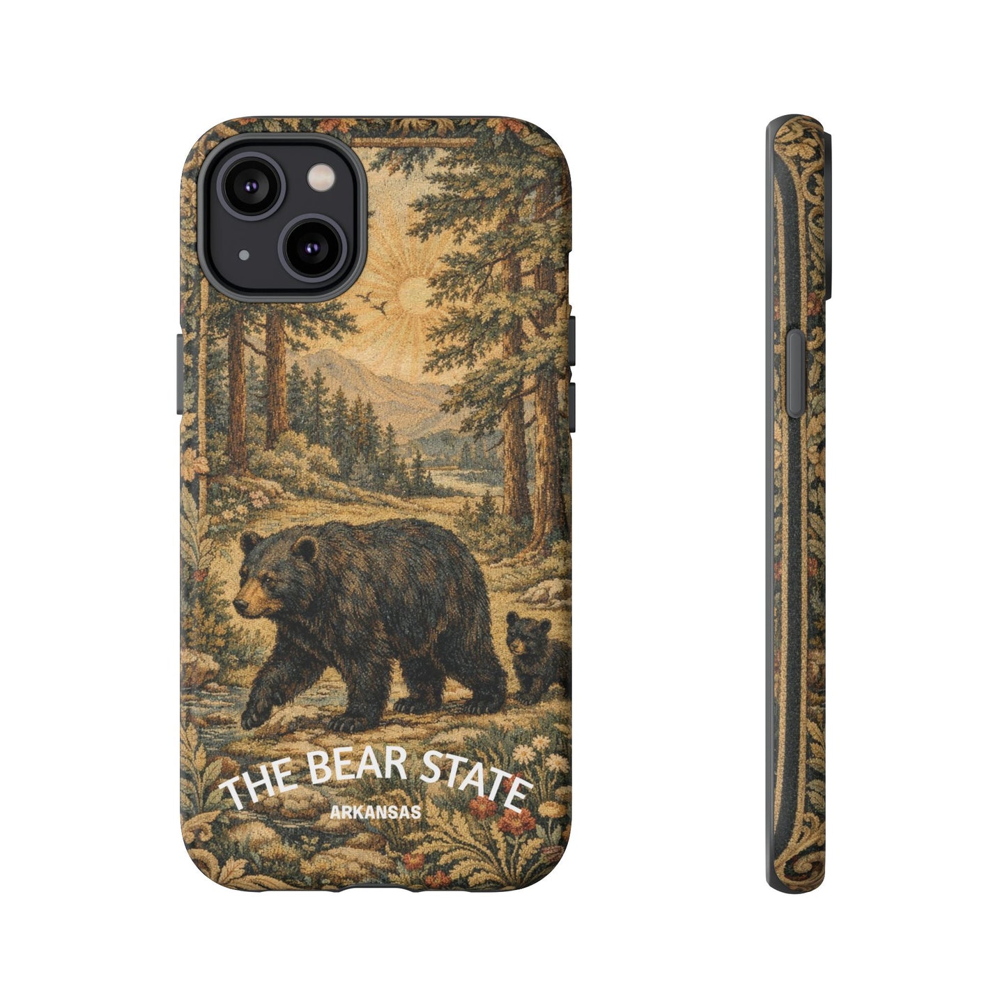 The Bear State Arkansas Vintage Forest Tough Phone Case for iPhone