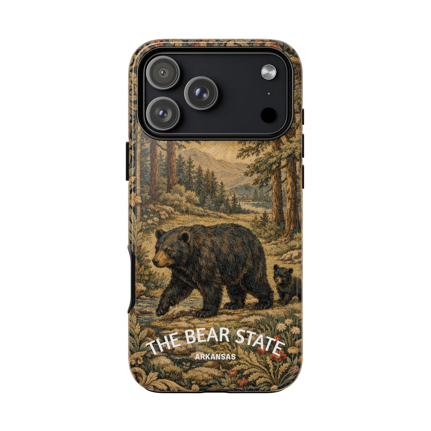 The Bear State Arkansas Vintage Forest Tough Phone Case for iPhone
