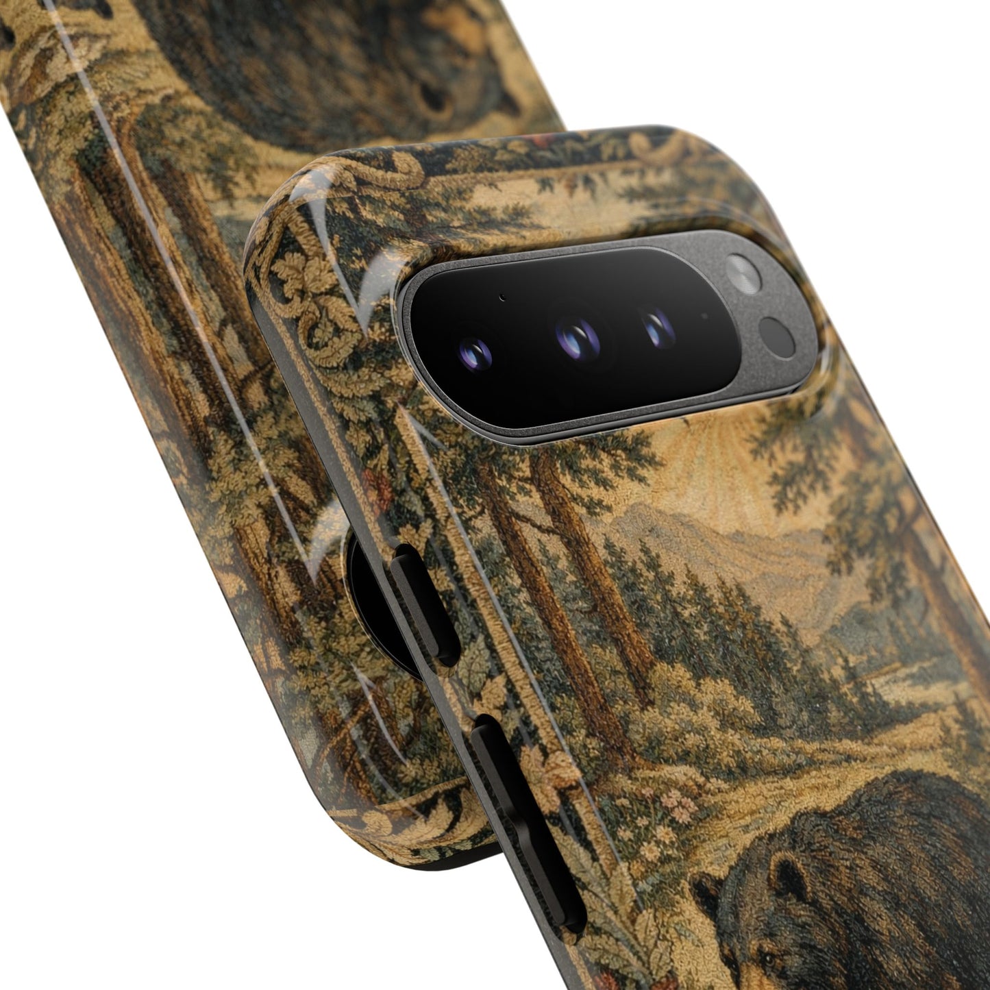 The Bear State Arkansas Vintage Forest Tough Phone Case for Google Pixel Phones