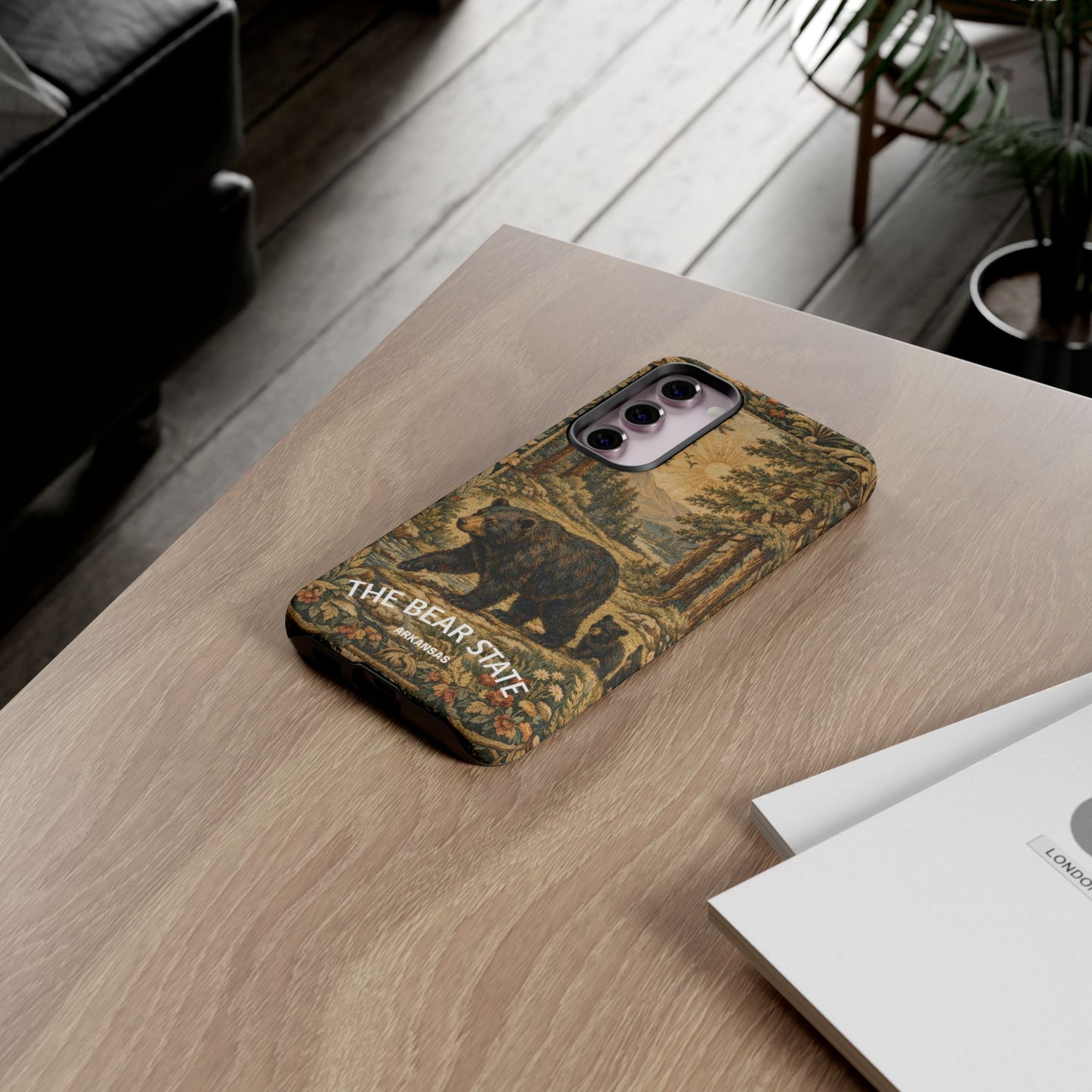 The Bear State Arkansas Vintage Forest Tough Phone Case for Samsung Galaxy Phones