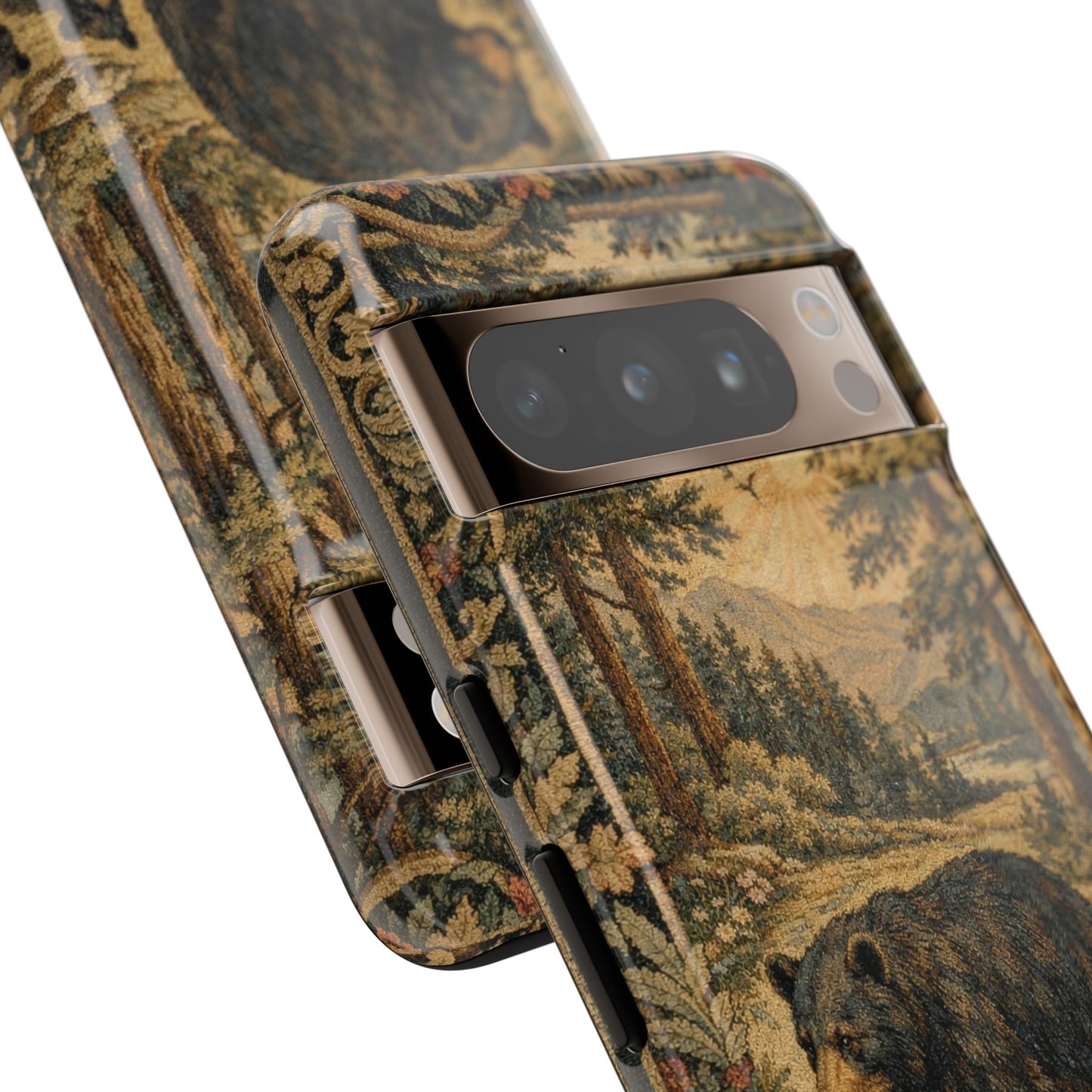 The Bear State Arkansas Vintage Forest Tough Phone Case for Google Pixel Phones