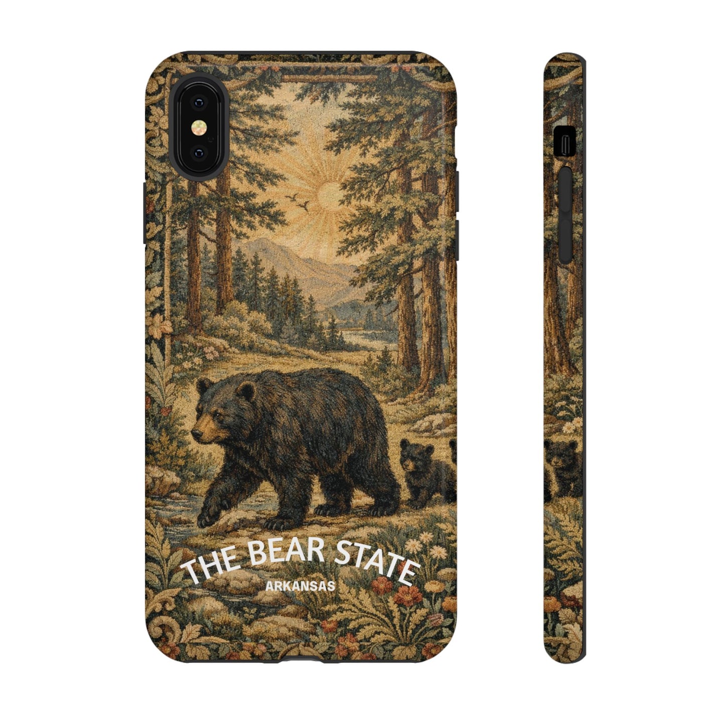 The Bear State Arkansas Vintage Forest Tough Phone Case for iPhone