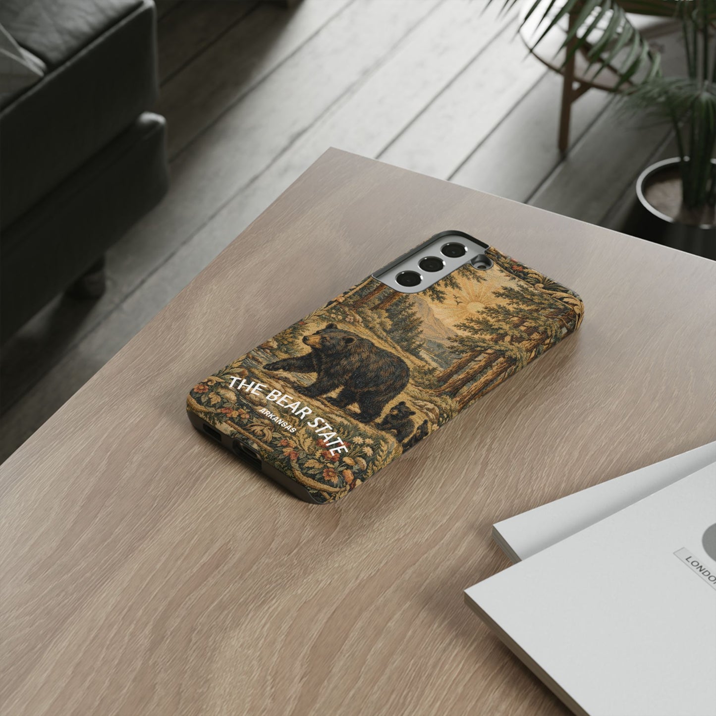 The Bear State Arkansas Vintage Forest Tough Phone Case for Samsung Galaxy Phones