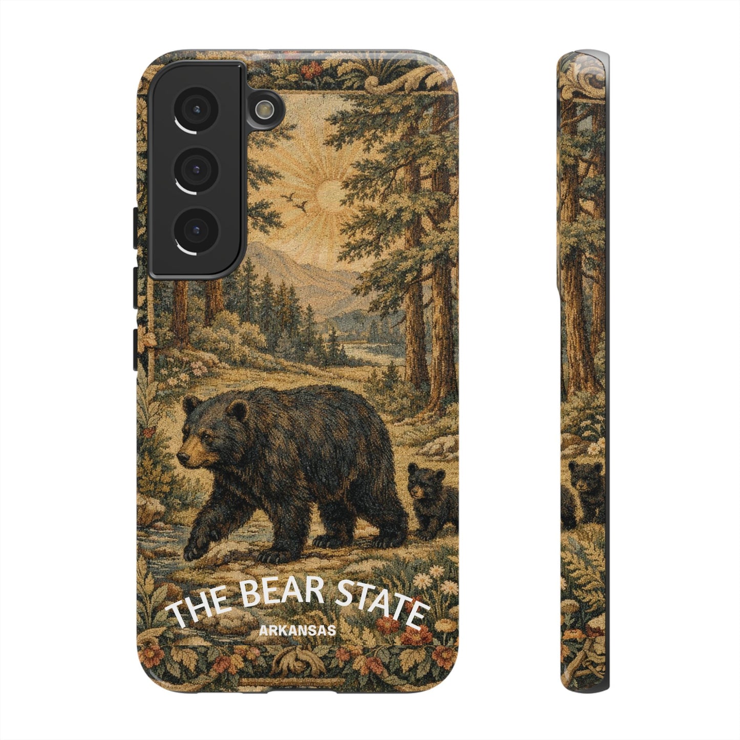 The Bear State Arkansas Vintage Forest Tough Phone Case for Samsung Galaxy Phones