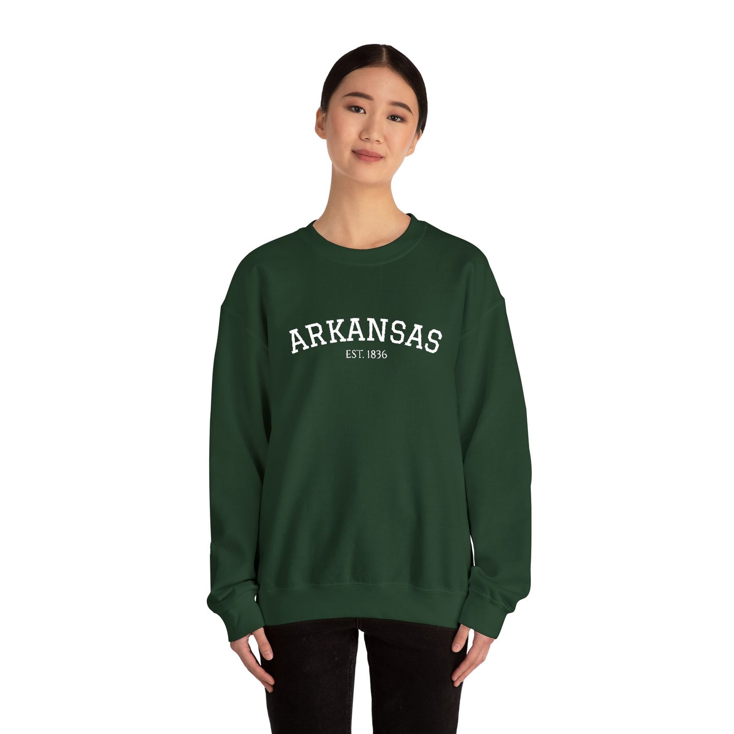 Arkansas Vintage Crewneck Sweatshirt — Classic State Pride Pullover