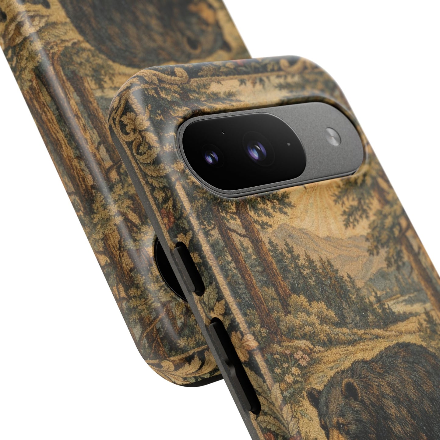 The Bear State Arkansas Vintage Forest Tough Phone Case for Google Pixel Phones