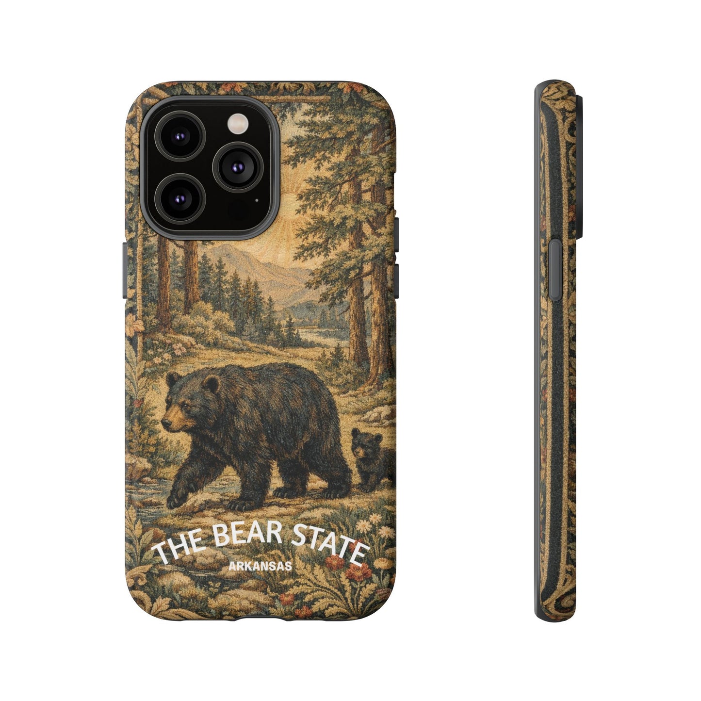 The Bear State Arkansas Vintage Forest Tough Phone Case for iPhone
