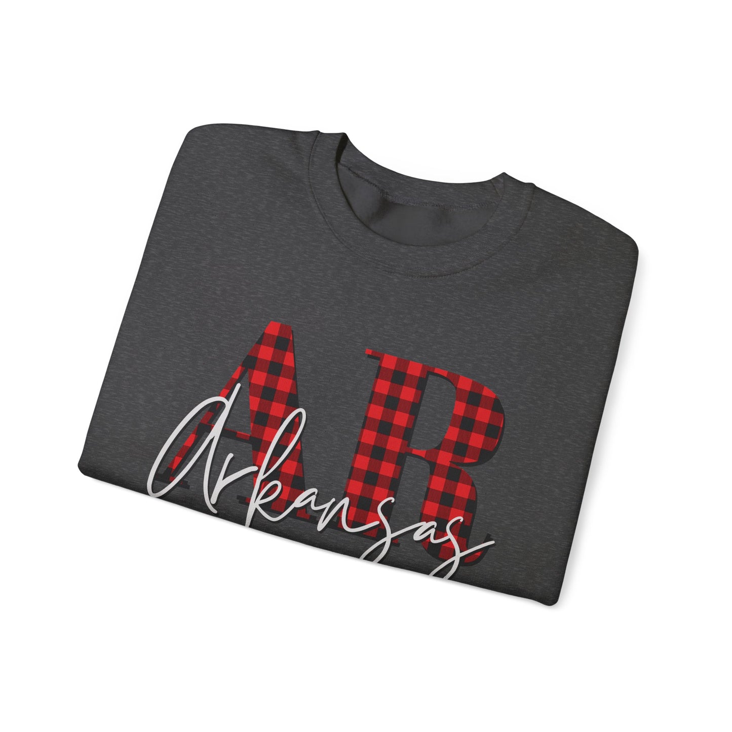 Buffalo Plaid Arkansas ChristmasUnisex Heavy Blend™ Crewneck Sweatshirt