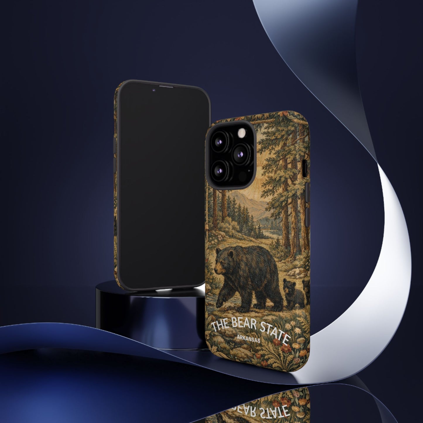 The Bear State Arkansas Vintage Forest Tough Phone Case for iPhone